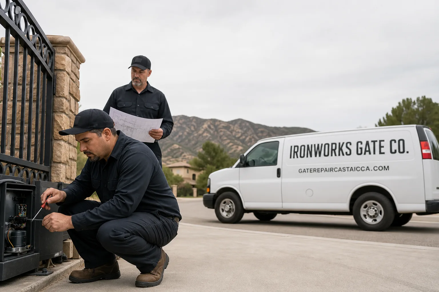 Gate Installation in Castaic, CA | Ironworks Gate Co.